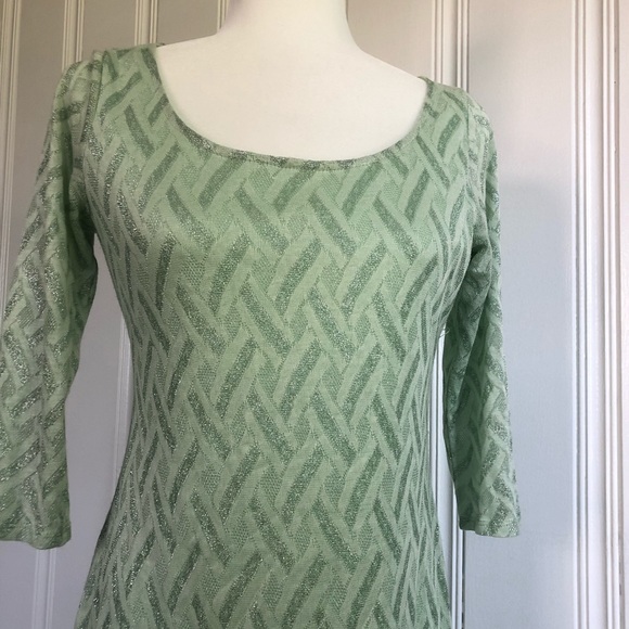 3/4 sleeve mint green dress - Picture 3 of 7